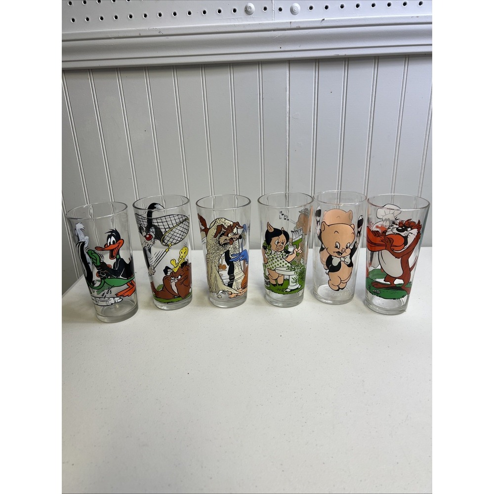Vintage 1970s Pepsi Cola Looney Tunes Glasses - Set Of 6